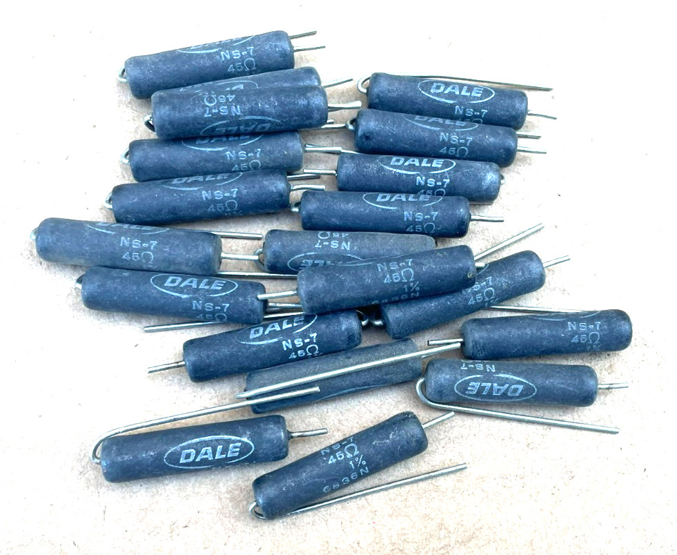 Vintage Dale NS-7 Resistors 45 Ω ohm – 1% / 6836N (Lot of 20)
