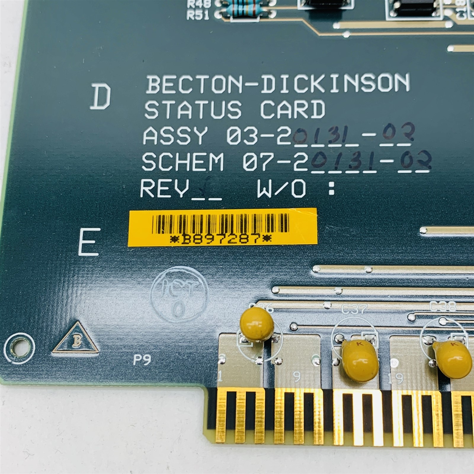 Becton Dickinson Status Card 03-20131-02 (for BD FACSCalibur Flow Cytometer)