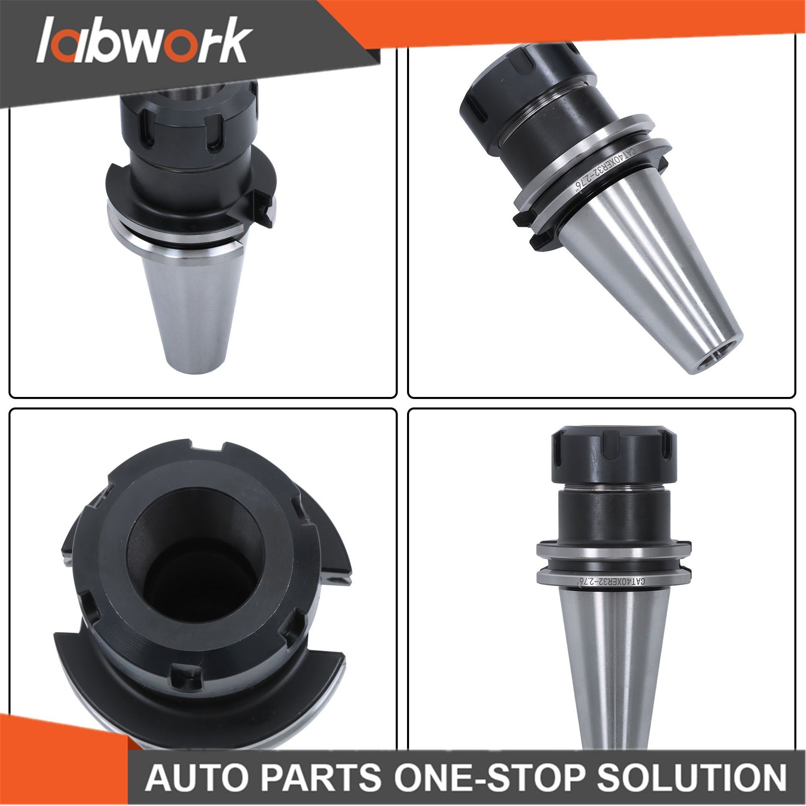 Labwork 10pcs CAT40 ER32 Collet Chuck Set 2.76″ 70mm CNC Milling Tool Holder