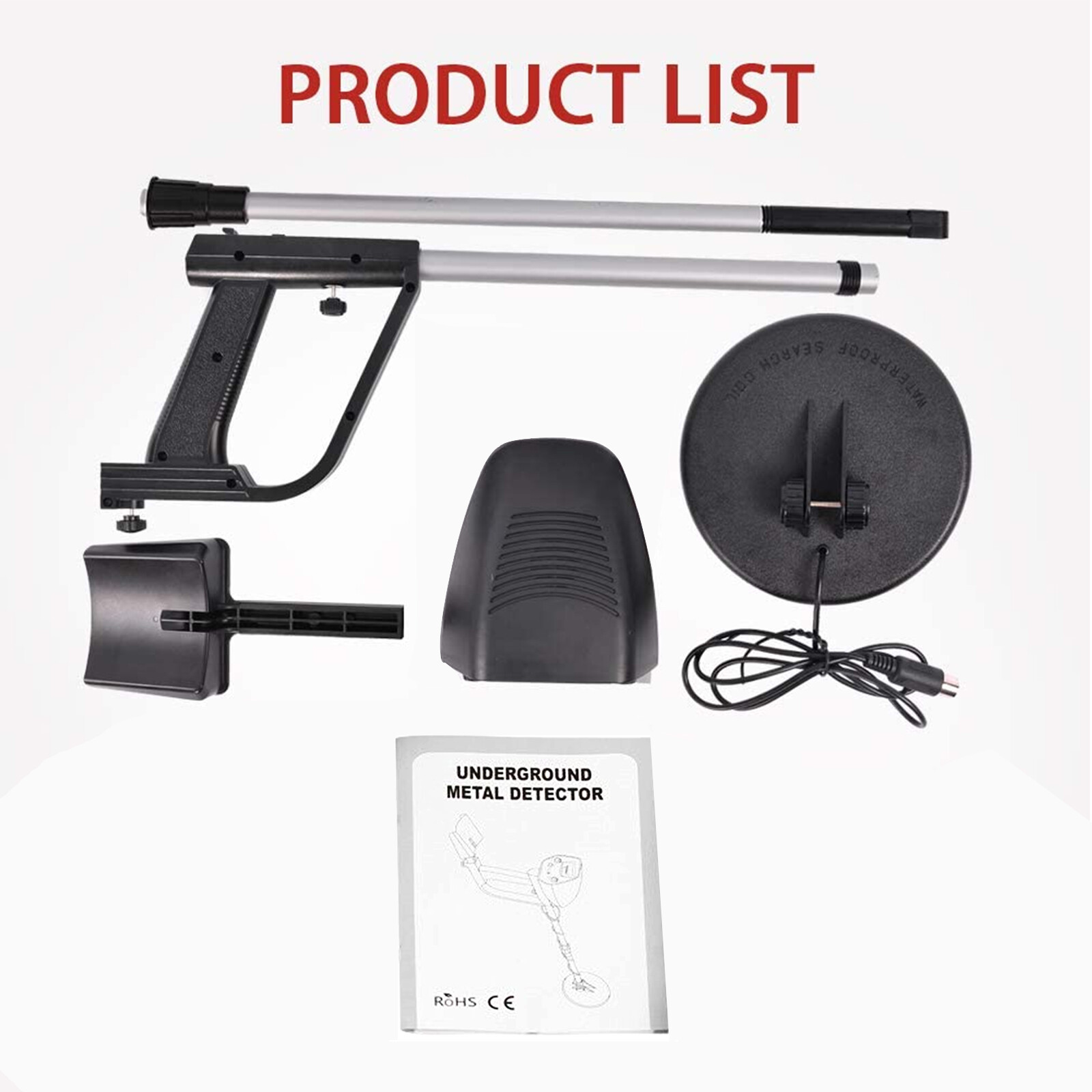 Waterproof LCD Metal Detector, Deep-Sensitive Search for Coins, Jewelry & Relics