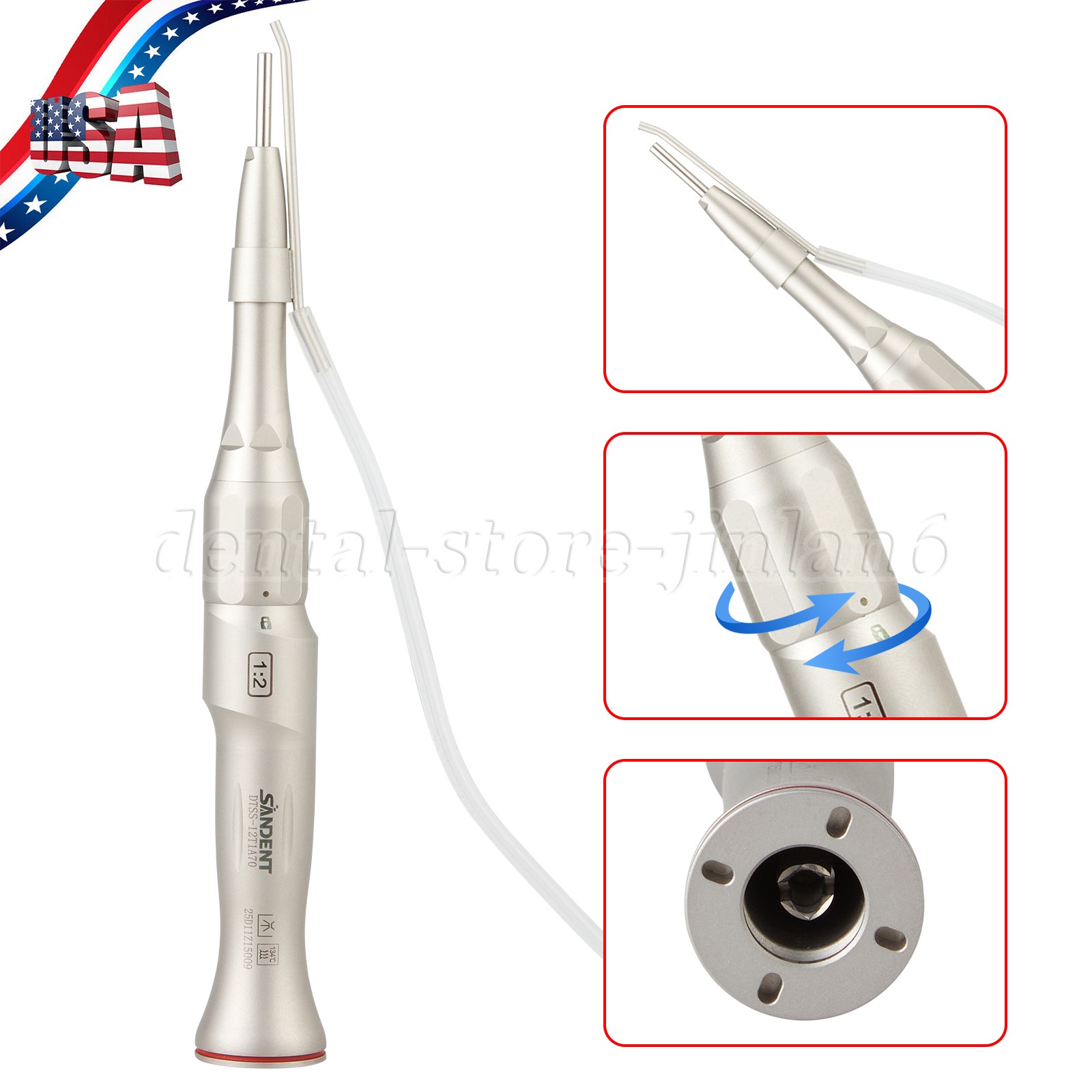 Dental 1:2 Surgical Straight Handpiece Nose Fit NSK CE FDA