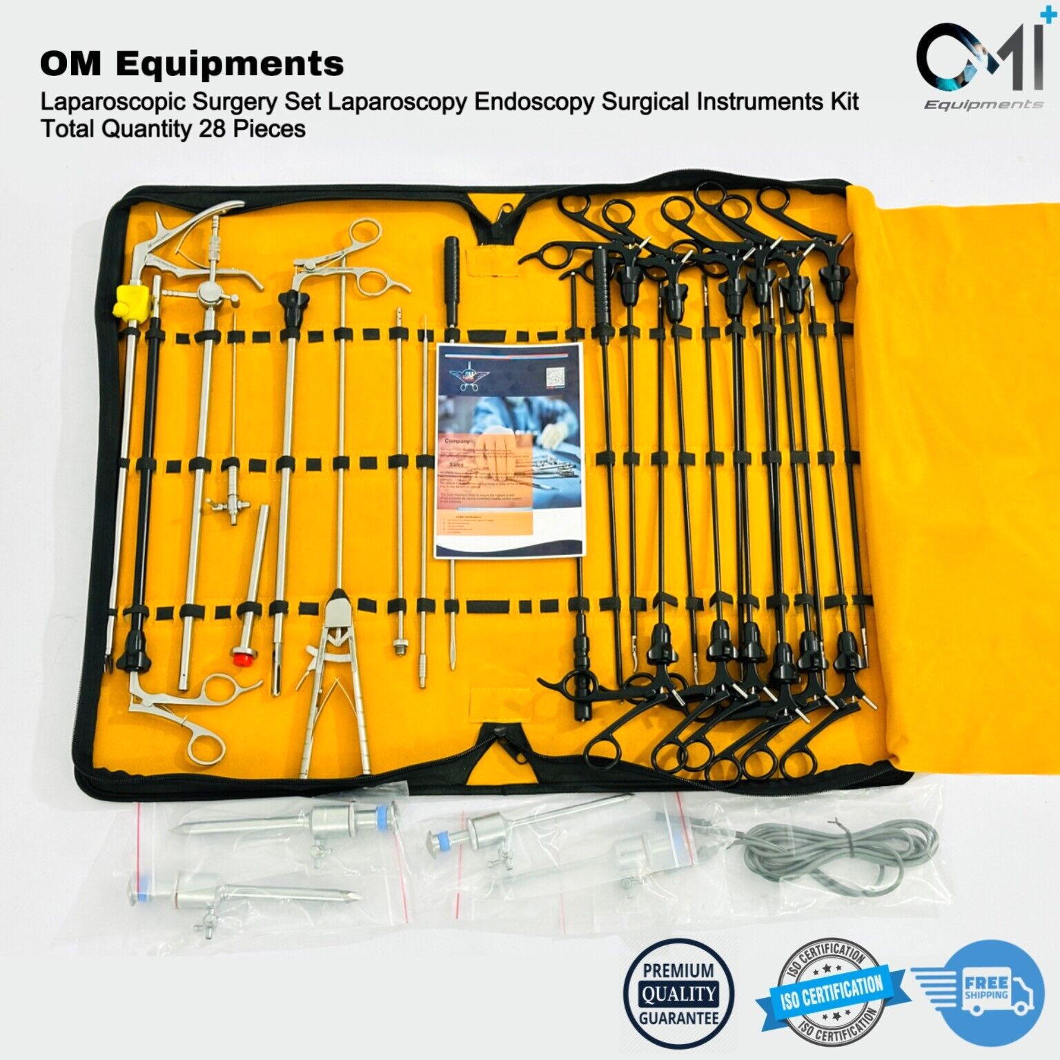 German Grade 28 Pcs Laparoscopic Surgery Set Laparoscopy Endoscopy Instruments