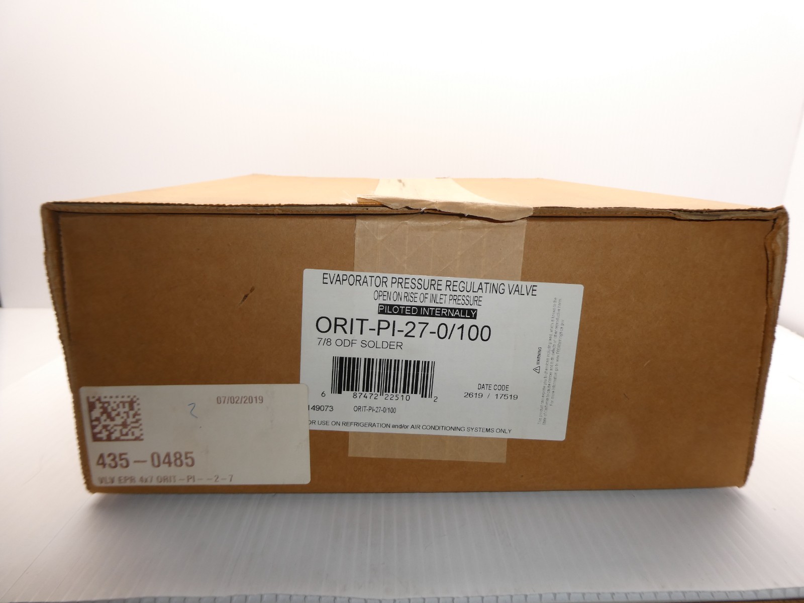 Sporlan Reg Valve ORIT-PI-27-0/100 149073 7/8″ ODF 0 – 100 PSIG ORITPI270100