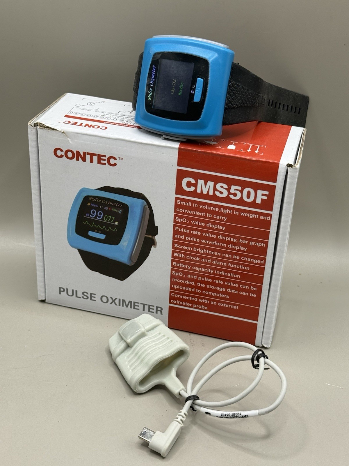 CONTEC CE FDA Wrist Pulse oximeter spo2 PR blood Oxygen adult probe CMS50F