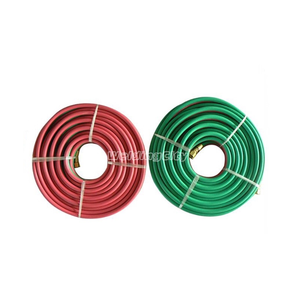 WeldingCity® 25-ft Grade-T Twin Hose 1/4″ B-B Fitting Acetylene Propane Oxygen