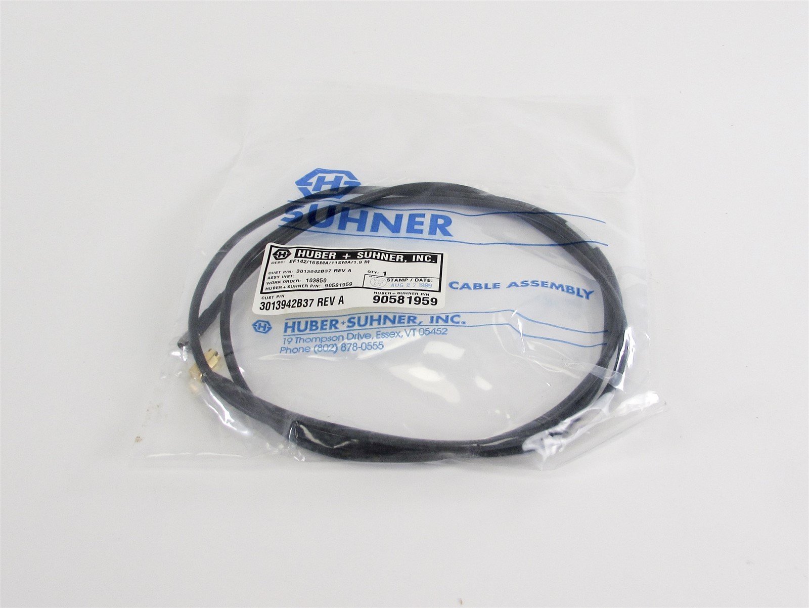 NOS Huber + Suhner 90581959 Cable Assy 16SMA/11SMA/1.9M EF142