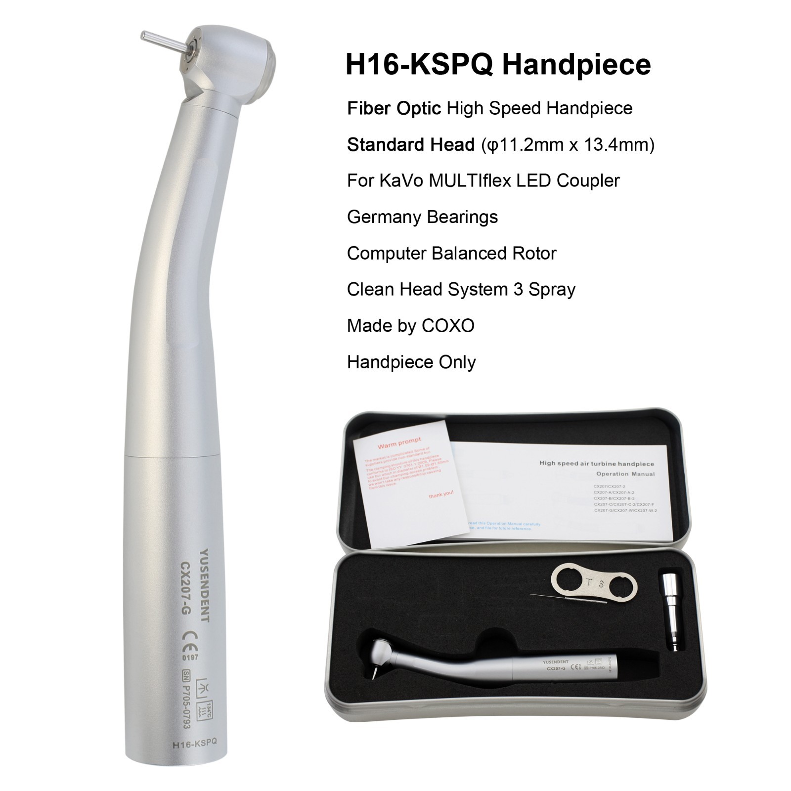 COXO BEING Dental High Speed Handpiece Fiber Optic For KaVo MULTIflex Coupler