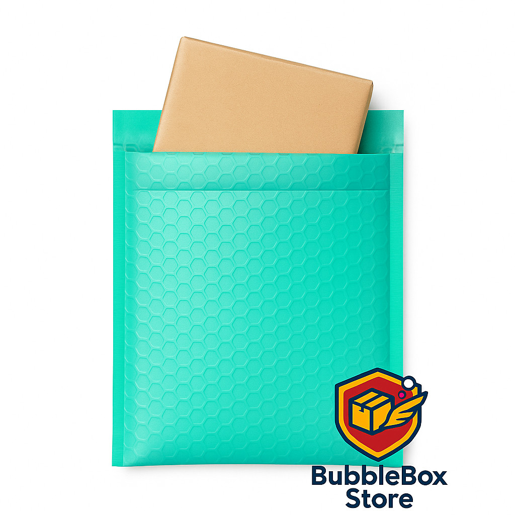 “Teal Bubble Mailers 6.5×10 – Padded Shipping Envelopes (Choose Pack Size)”