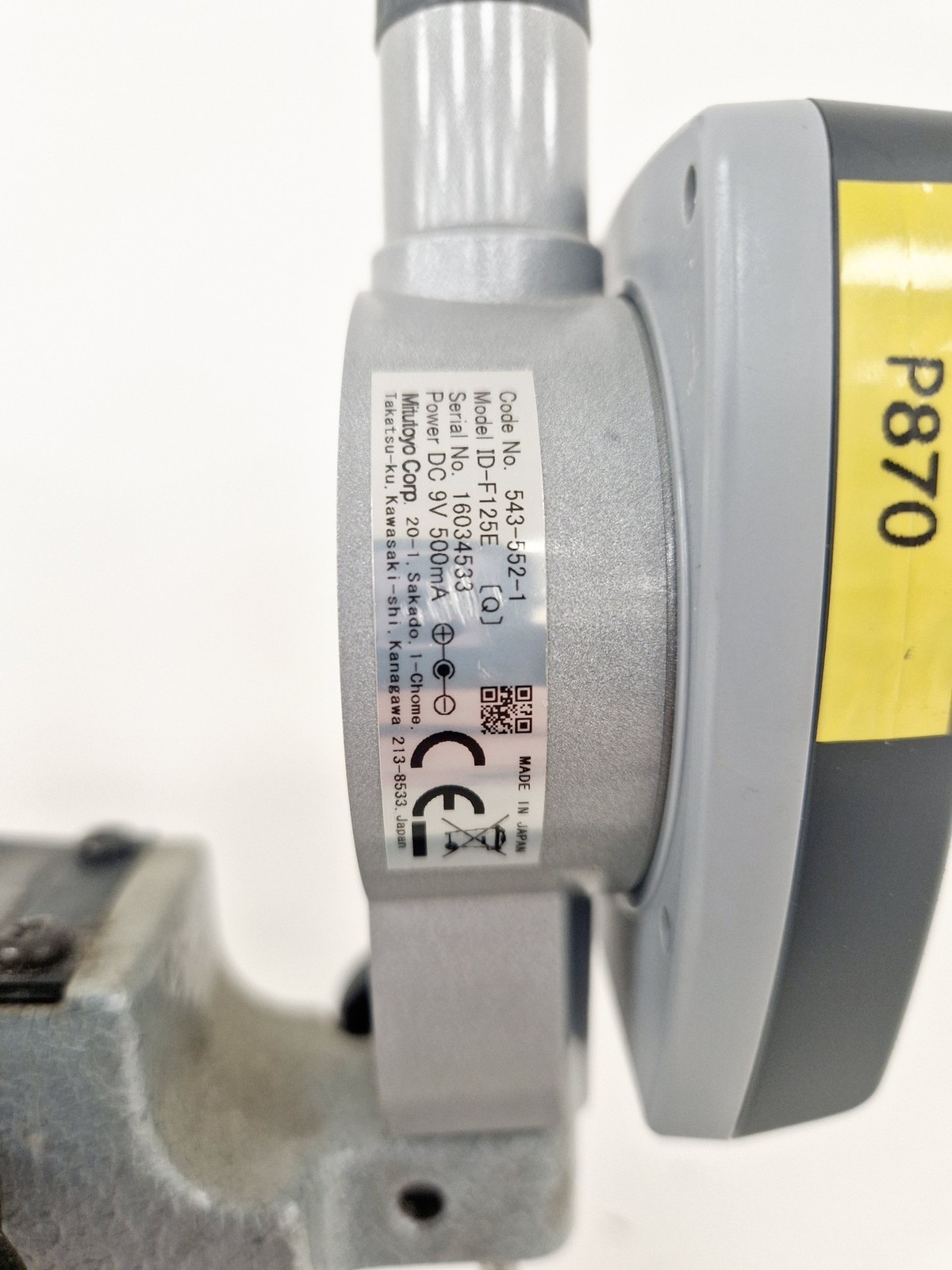 Mitutoyo 543-552A Dial Indicator 543 Digimatic 1 In/25.4mm w/ 215-407 Stand