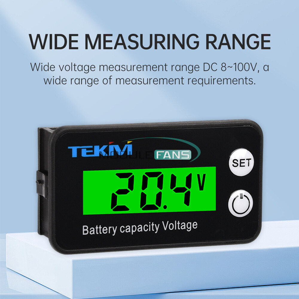 6136B LCD Battery Capacity Indicator Voltmeter Low Voltage Alarm High Precision