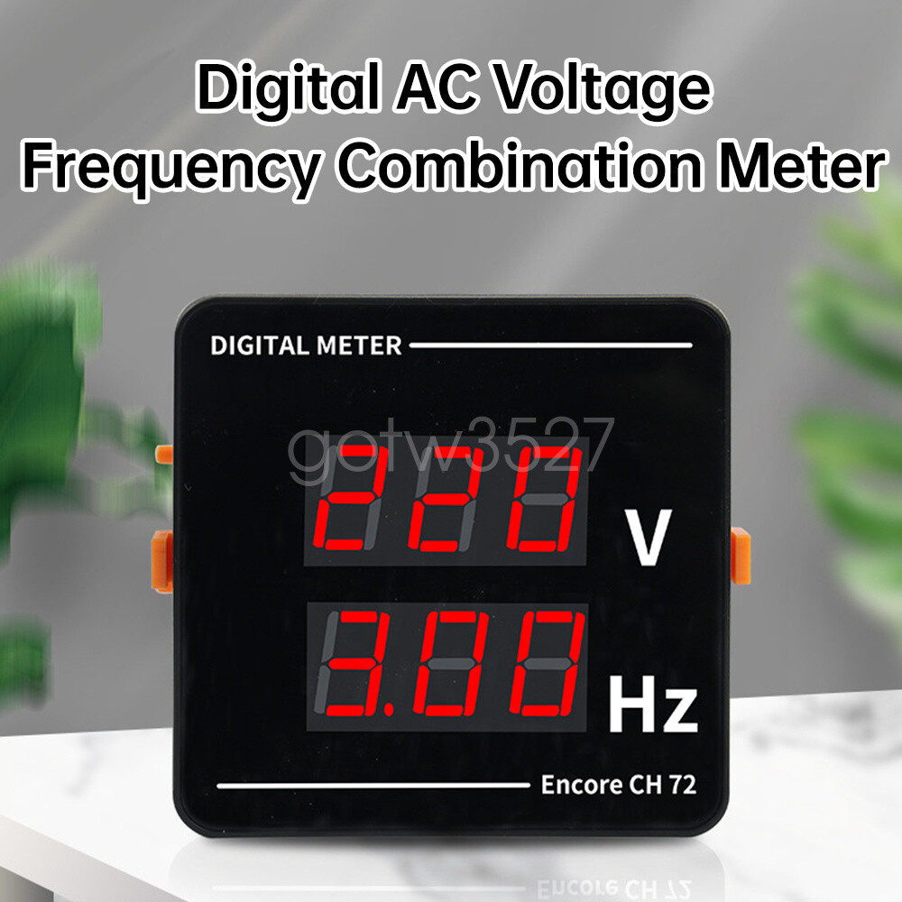 AC50-500V Voltage Frequency Meter Digital LED Display Voltage Tester 10.0-99.9Hz