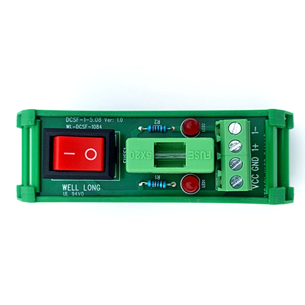 DIN Rail Mount 1 Position Switch DC Power Distribution Strip Module
