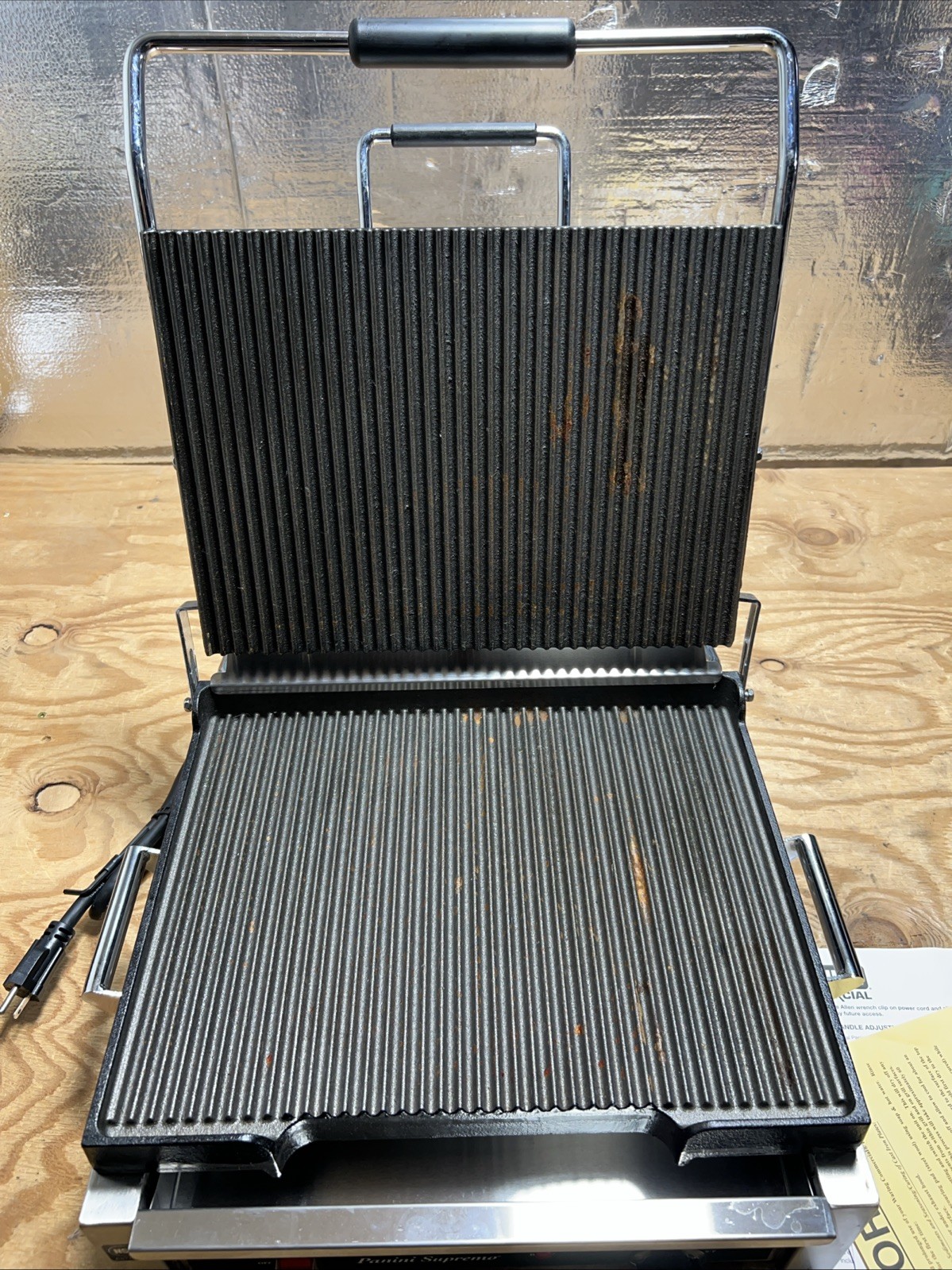 Waring WPG250 Commercial Panini Express Grooved Plates 120v «TESTED»