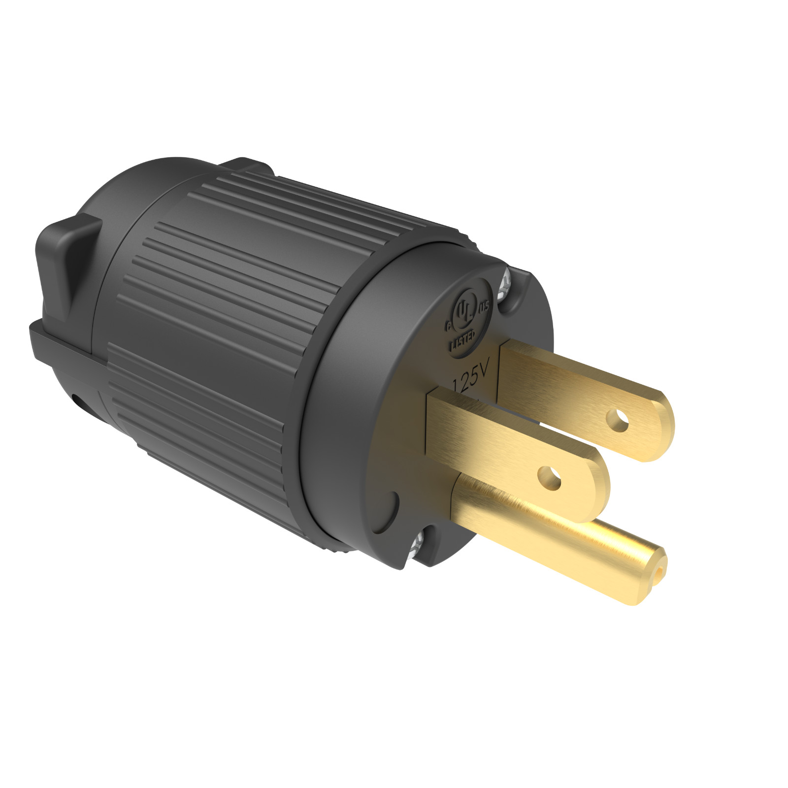 Male Extension Cord Replacement Electrical End Plugs 15A 125V 3 Prong Heavy Duty