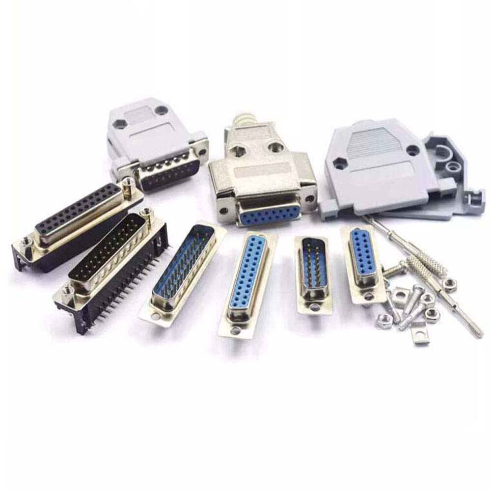 DB15/25/37 Pin D-Sub Female/Male Solder Type Connector + Metal/Plastic Shell