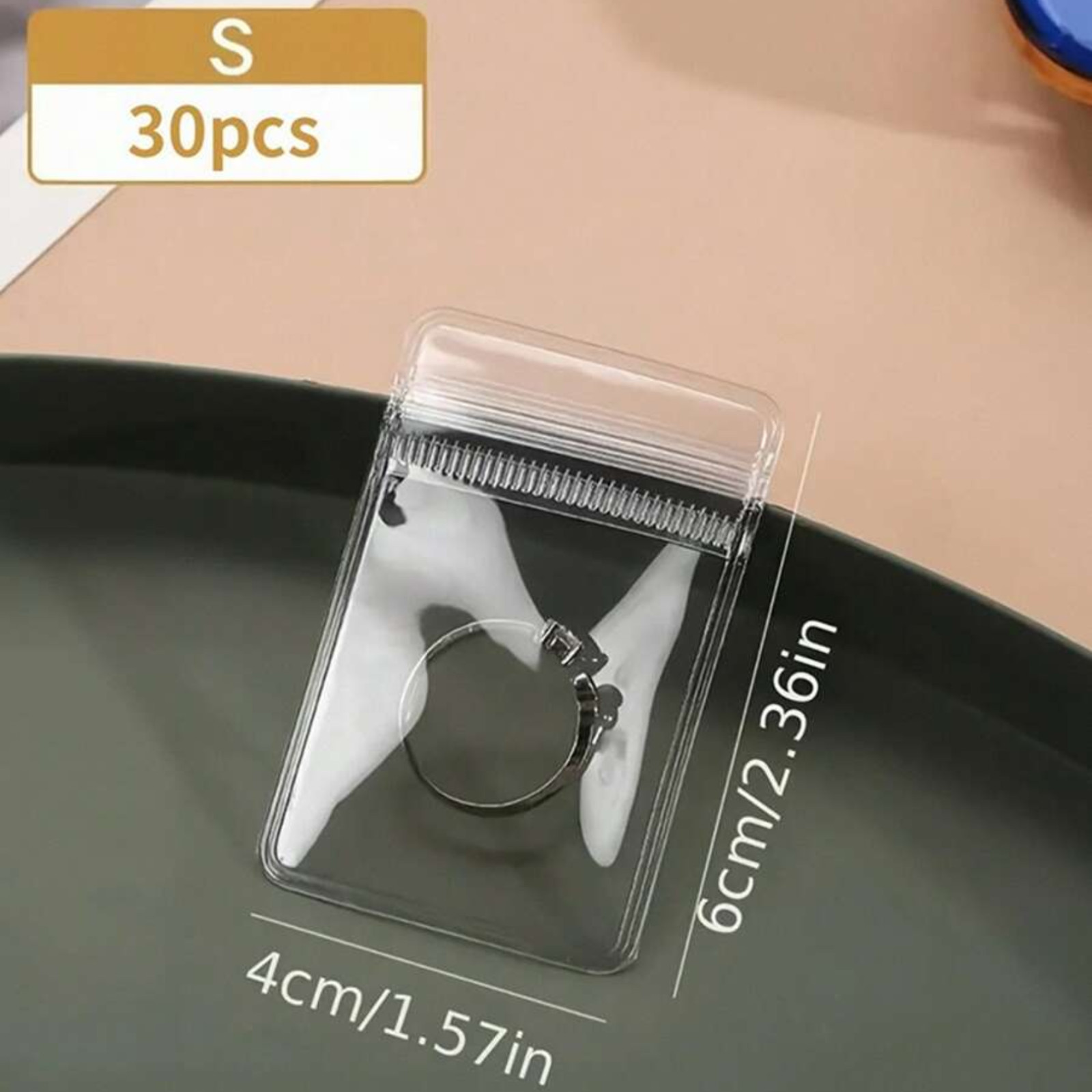 Transparent Jewelry Zipper Bags Rustproof Self-Sealing Waterproof Plastic Pouch