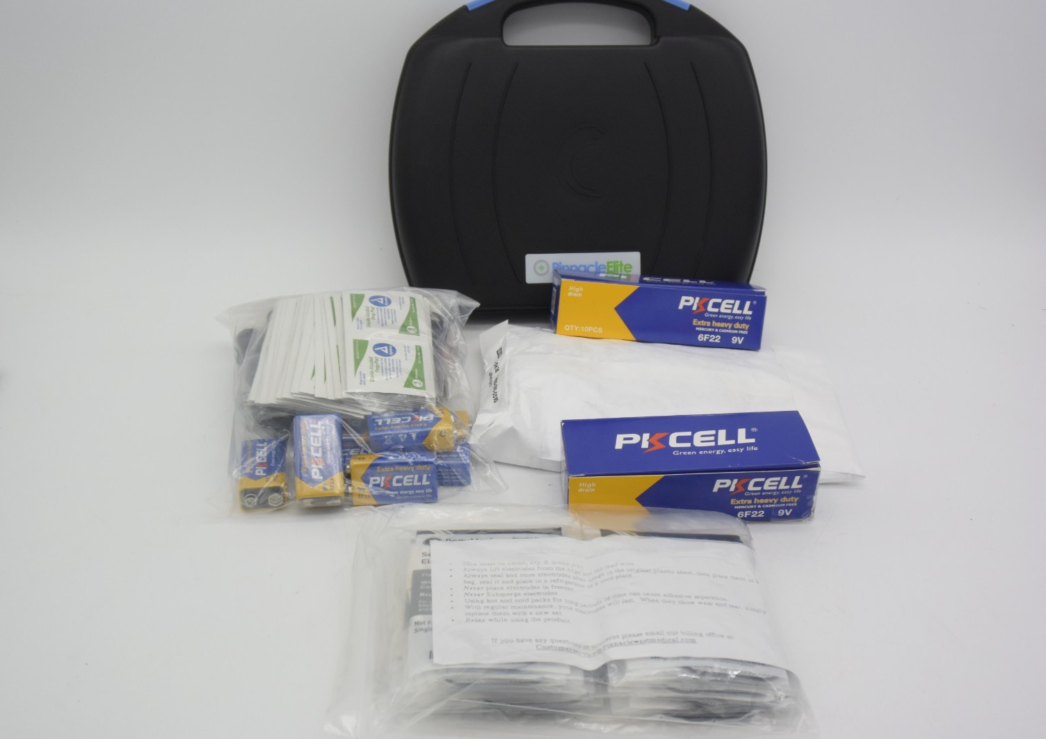 Pinnacle Elite TENS EMS Unit Muscle Stimulator + 26 Pad Packs 45 Batteries Lead