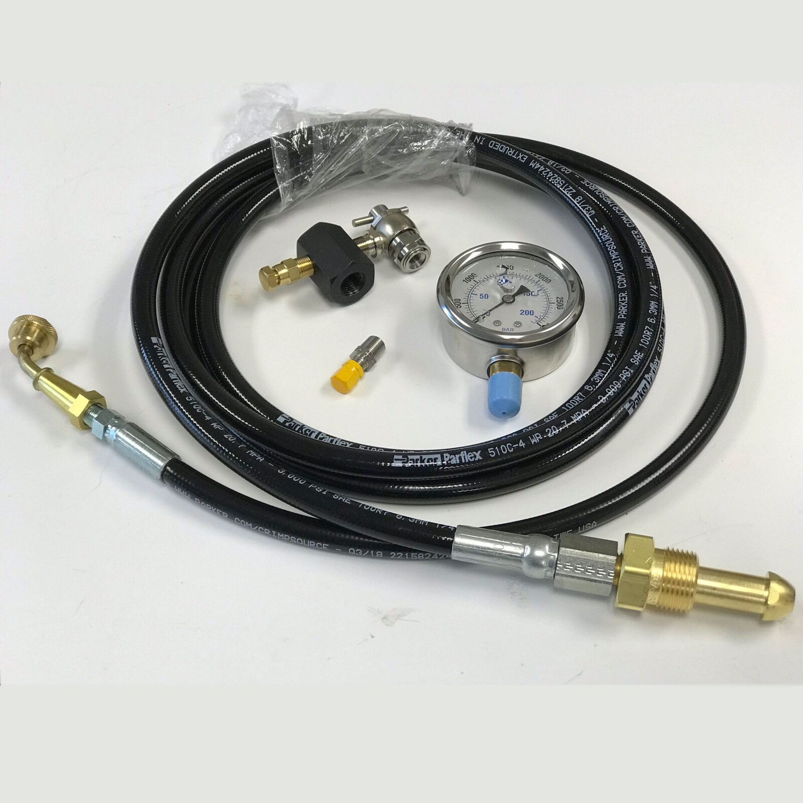 Accumulator Charging Kit, 3000 PSI , 10FT Parker Hose, W/Case