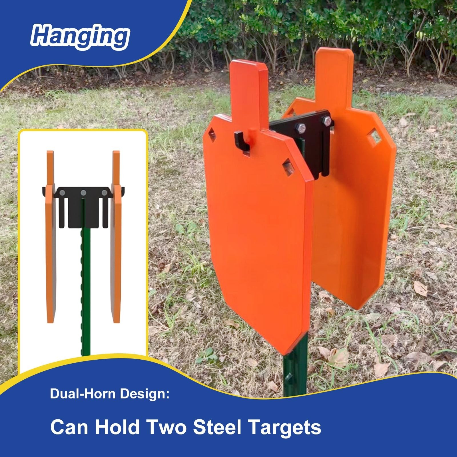 T-Post Target Hanger B- T-Post Hanger x2 -Black