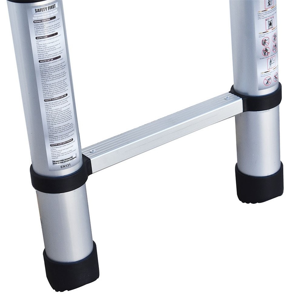 10.5/12.5/14.5FT Aluminum Non-Slip Telescoping Ladder Extension Folding Ladders