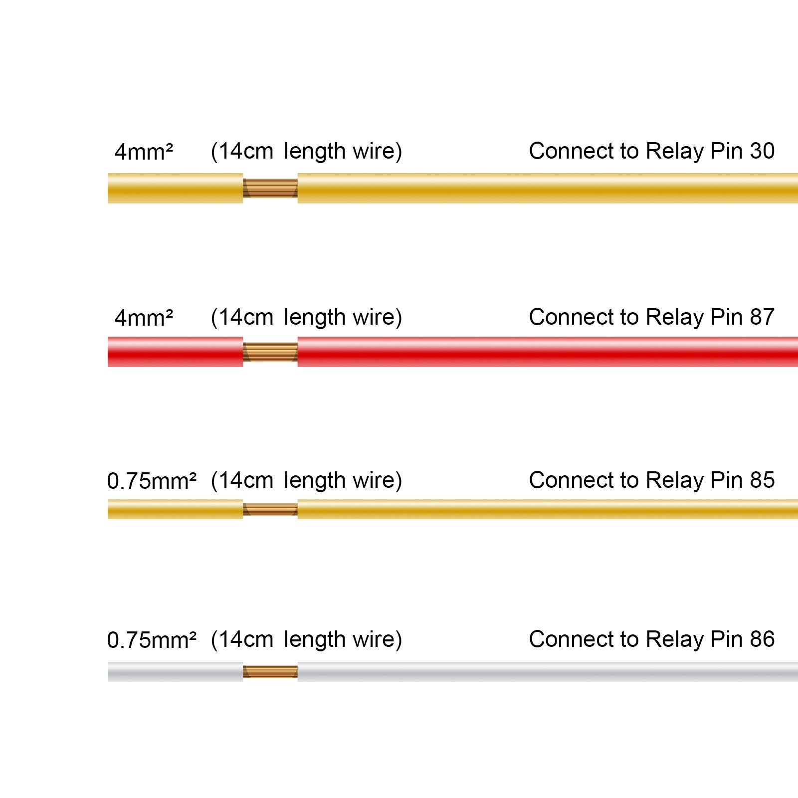 5 PCS Heavy Duty Truck Engine 4 Pin 80A 12V On/Off Normally Open SPST Relay
