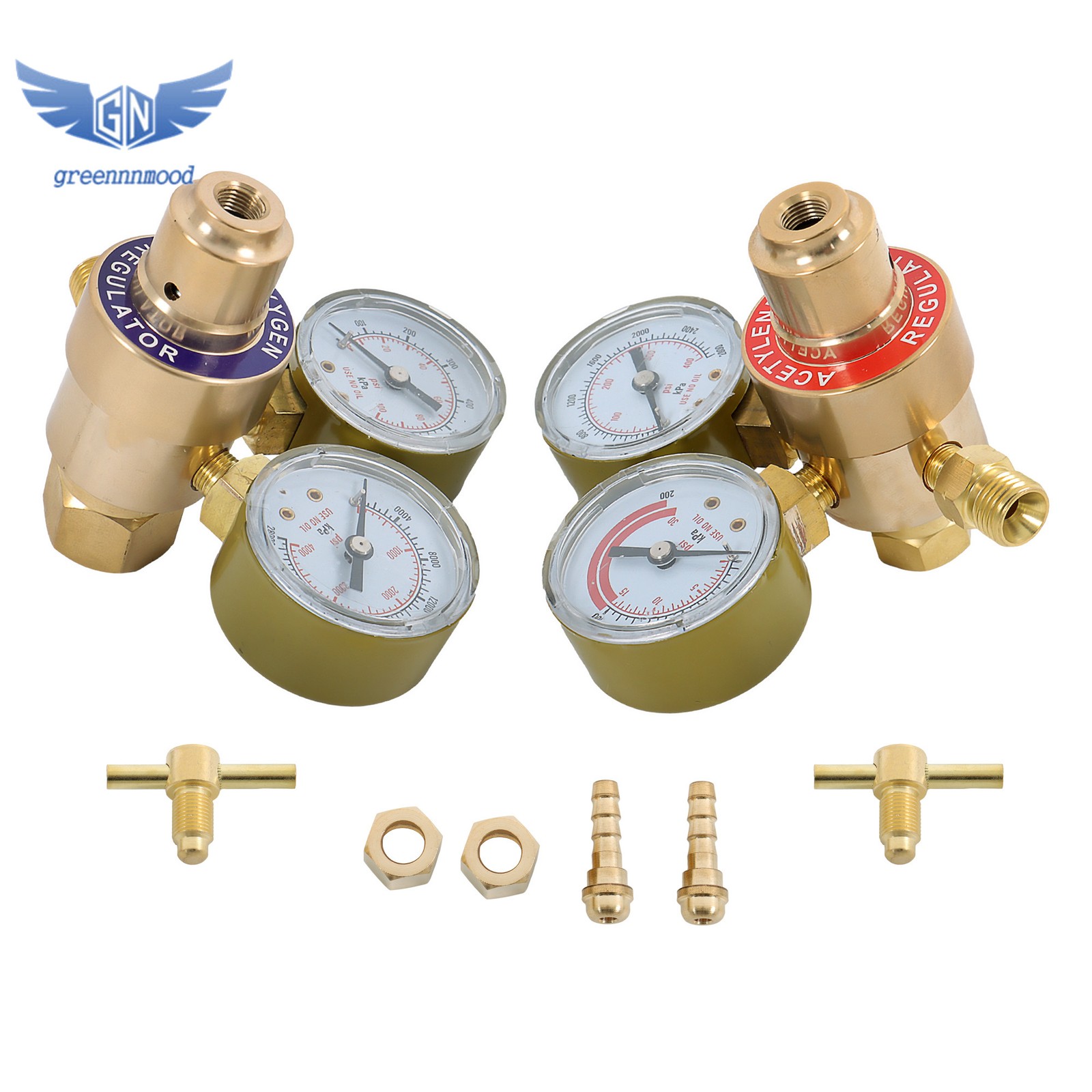 Oxygen Acetylene Gas Regulator Welding Cutting Torch Dual Gauge CGA540 CGA200