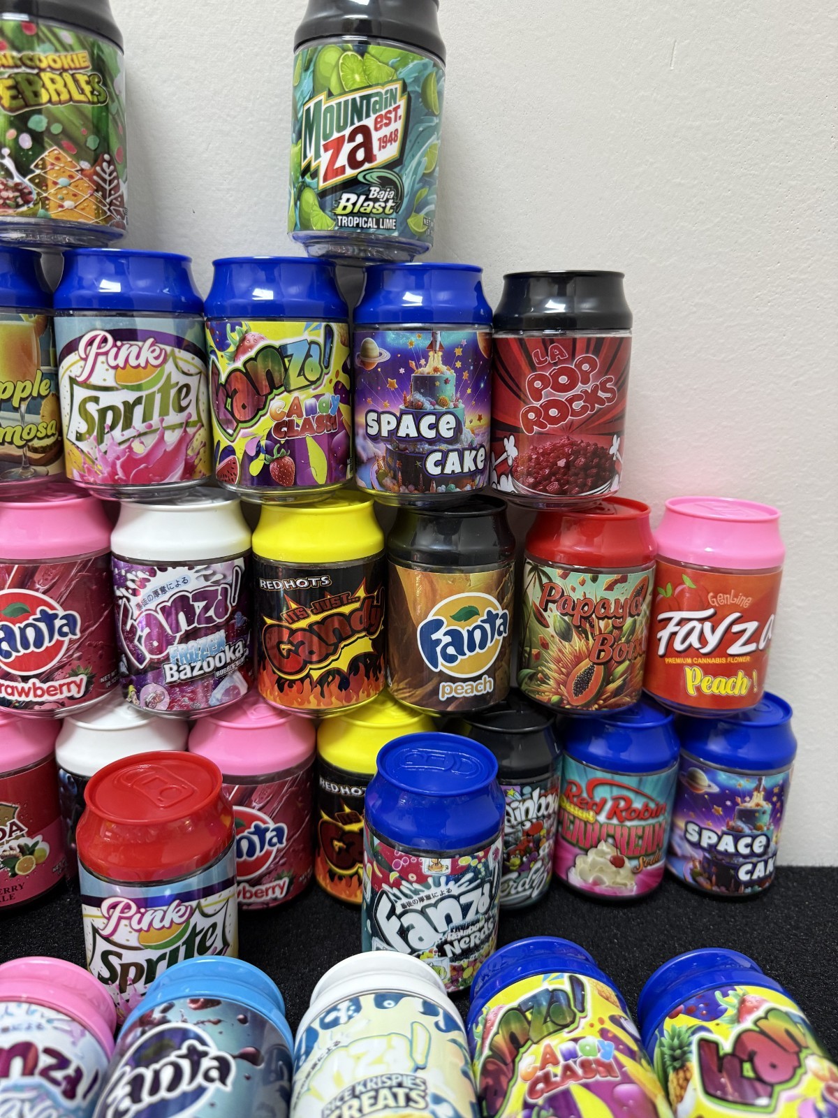Exotic 3.5 jars / bottles ZA with Design Jars Smell Proof Packaging 50pk or 100