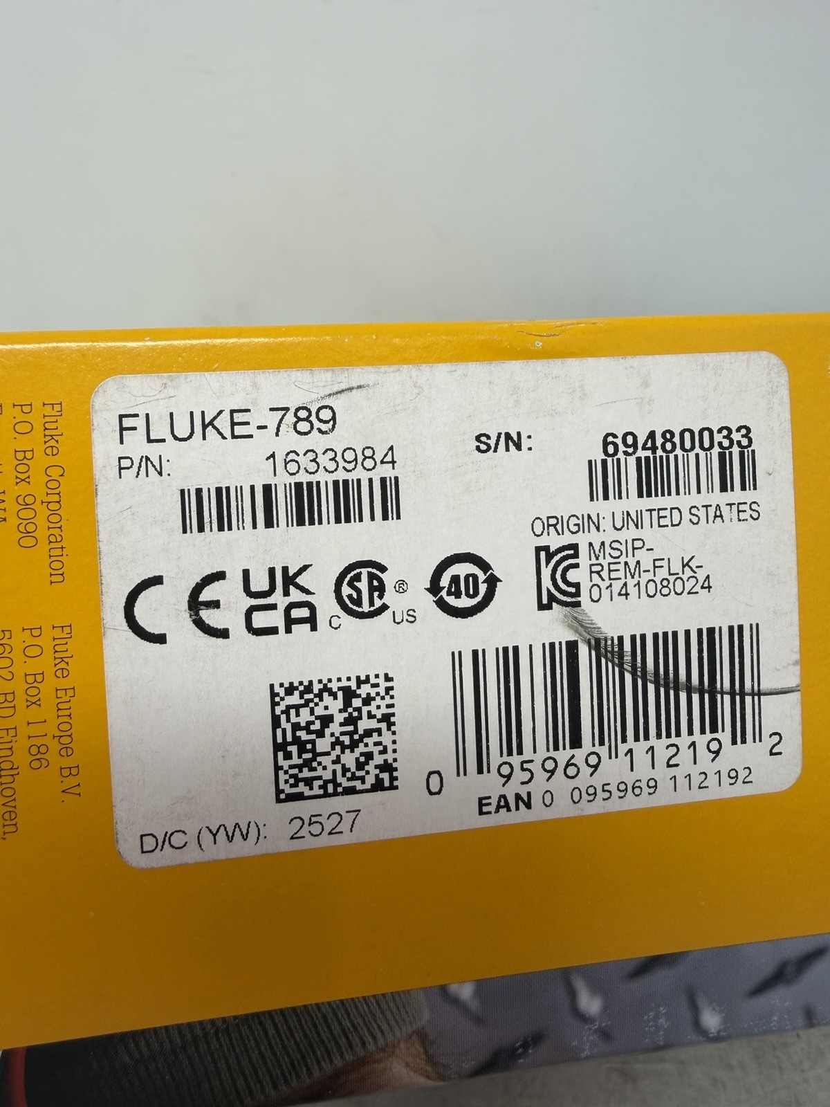 Fluke 789 Processmeter Handheld Multimeter 1633984