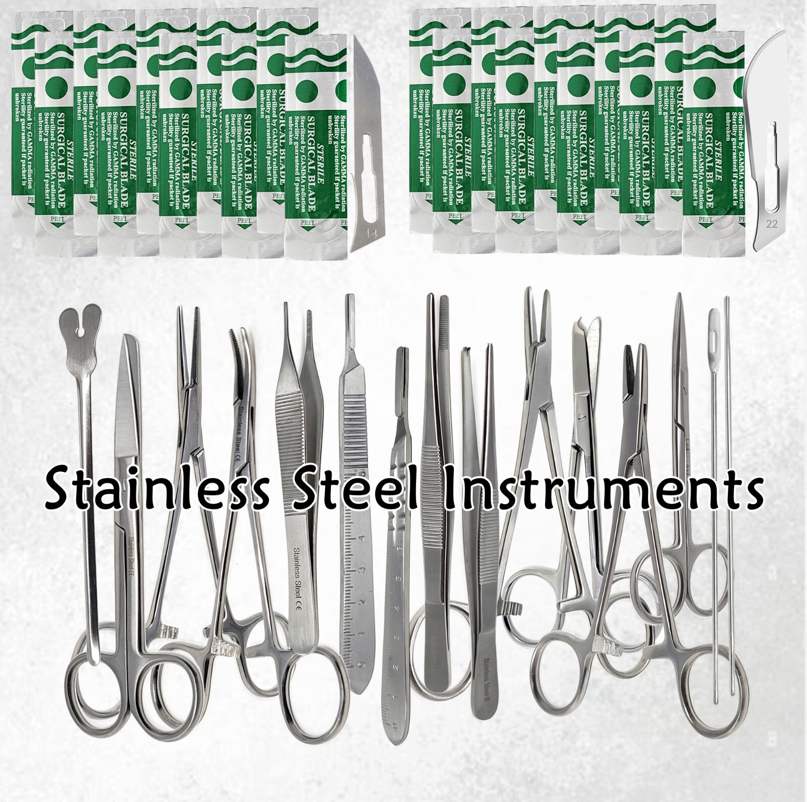 35Pc Minor Surgery Kit Medical Student Surgical Instruments Forceps Stainless CE