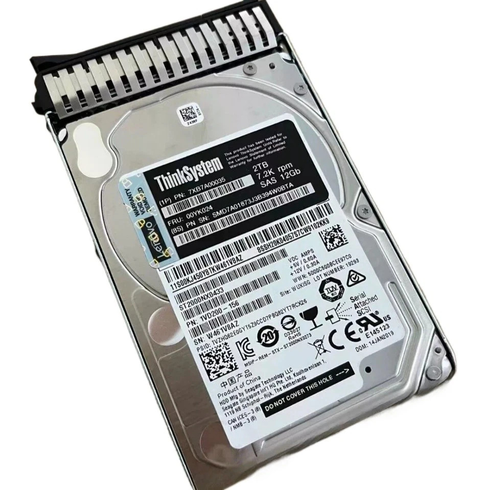 Lenovo 2TB 7XB7A00035 00YK024 2.5″ 7.2K 12GB SAS Hot Swap 512n HDD Hard Drive