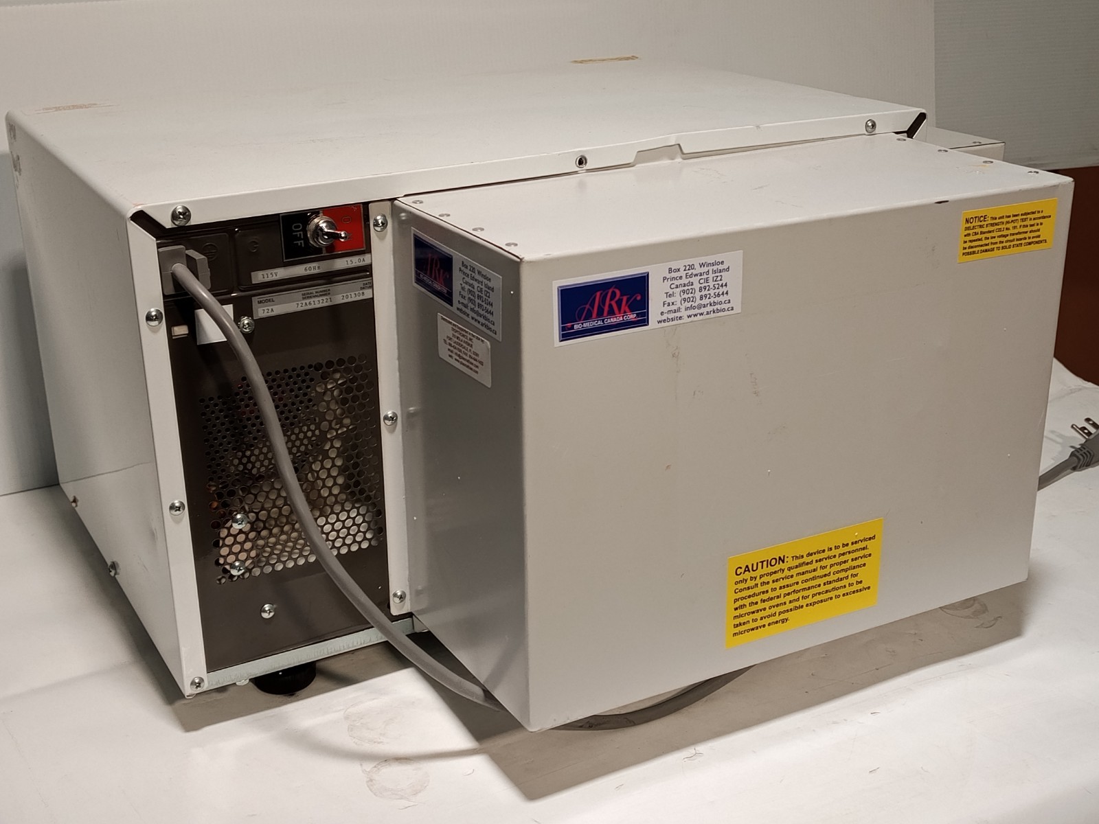 ARK Bio-Medical Canada Corp./ Ark Bio 72A Plasma Defroster 115V, 60Hz, 15.0A