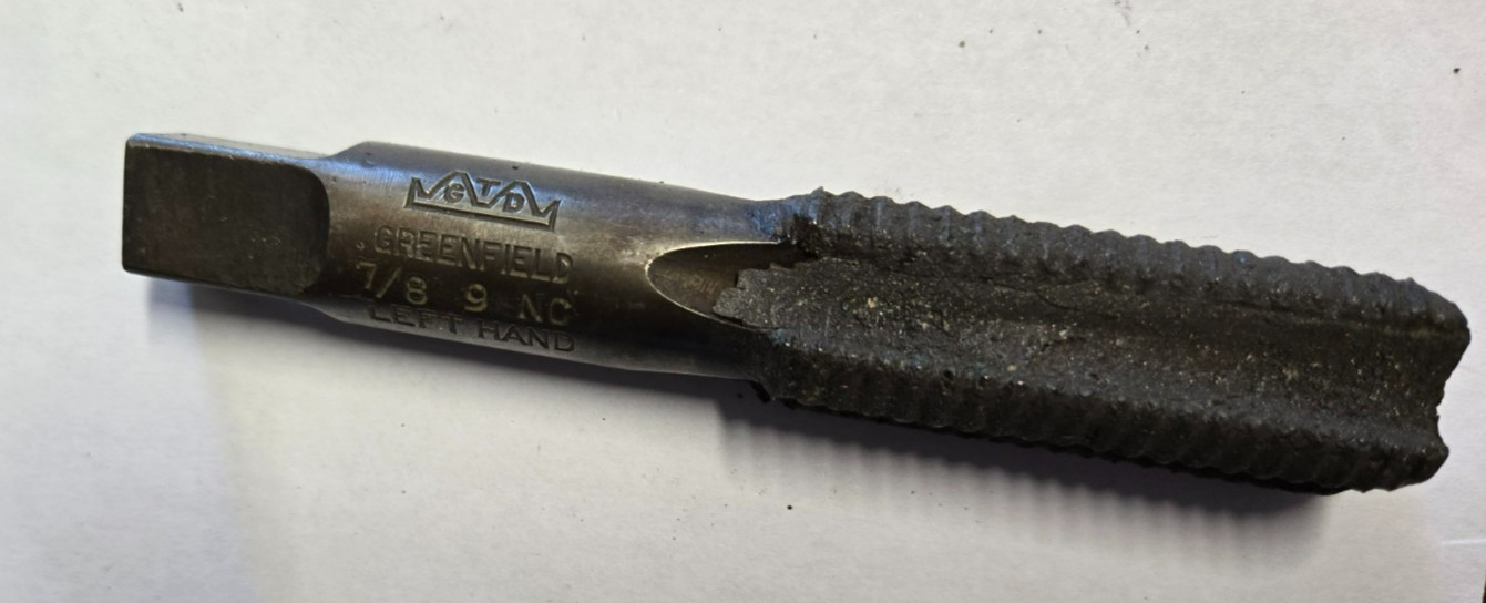 Made in USA Tap Tool 7/8″ – 9 Greenfield LEFT NC Made in USA!