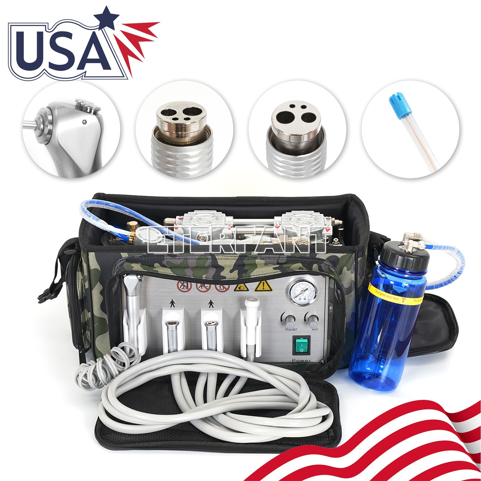 Dental Unit System/Mobile Delivery Cart Treatment/Air Compressor Suction System