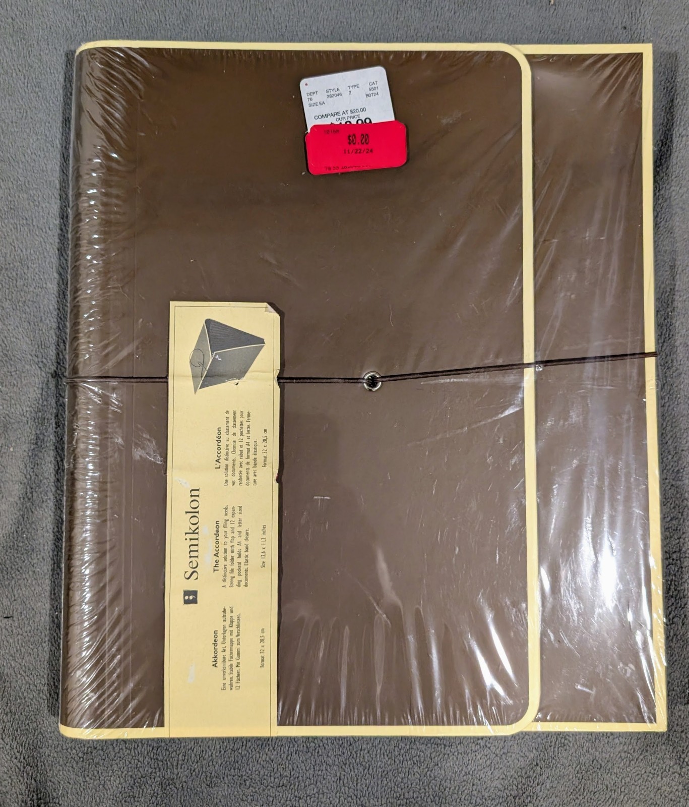 Semikolon The Accordion Folder – Brown – New