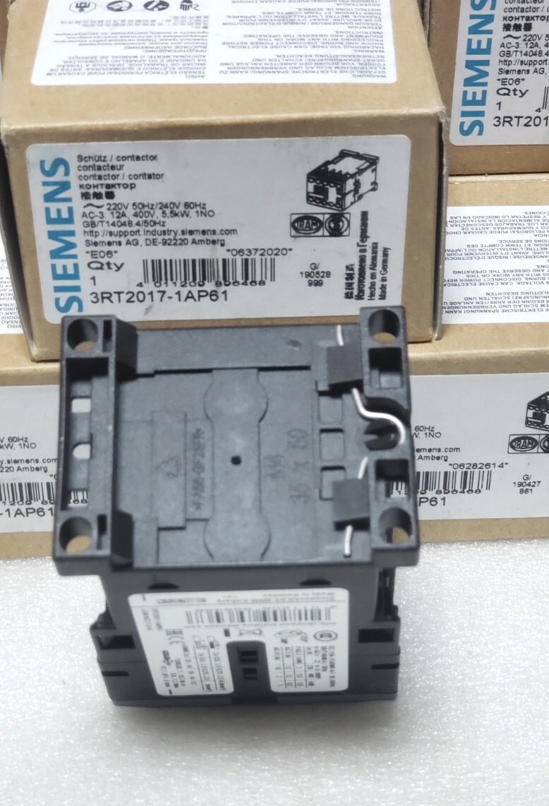 Siemens 3RT20171AP61 CONTACTOR, 5.5KW/400V, 1NO, AC 220V 50HZ 240V 60 HZ, 3-Pole