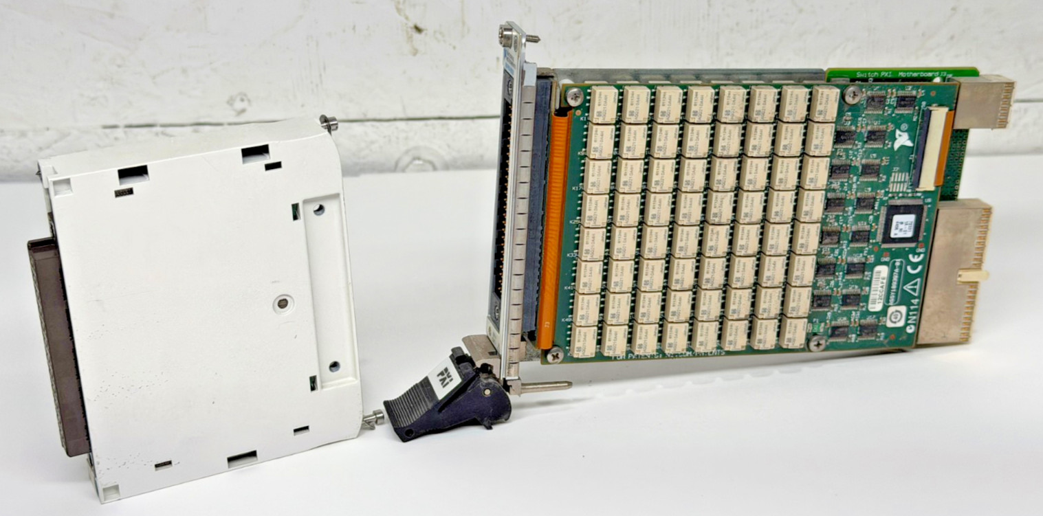NI PXI-2529 Matrix Switch Module Card & Terminal Block PWB2720-78 Rev B