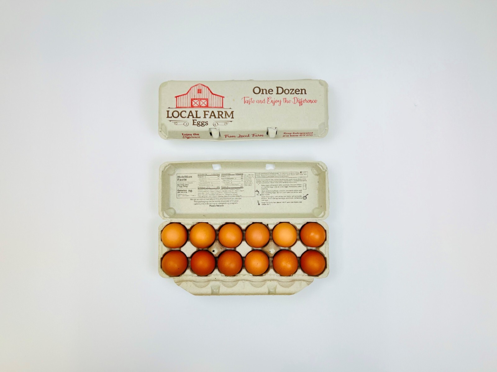 Printed Egg Cartons (Barn) – 100 units