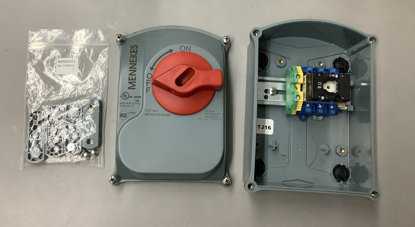 Mennekes ME30CDS1A-M2 Disconnect Switch 30A 600VAC 3-Ph, 25HP (b80)