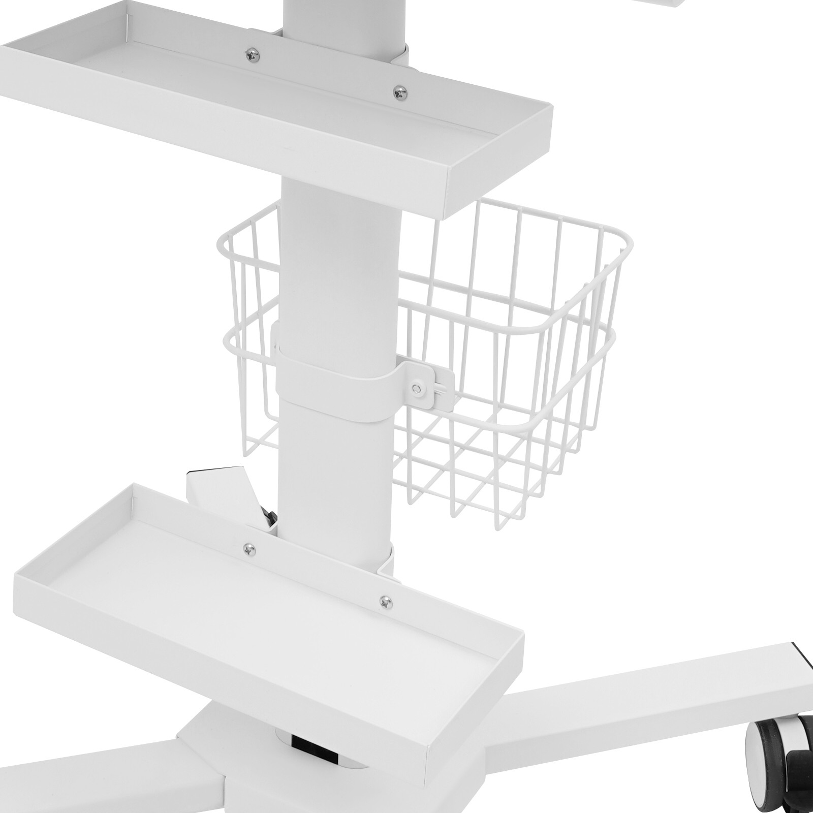 Height Adjustable Medical Laptop Workstation Cart Multi-Functional Medical Cart