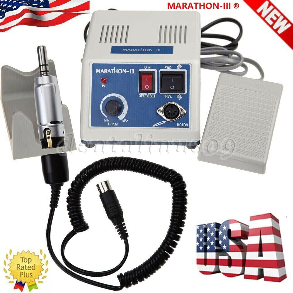 Dental Lab Marathon Electric Micromotor Polishing Unit + 35K rpm Motor Handpiece