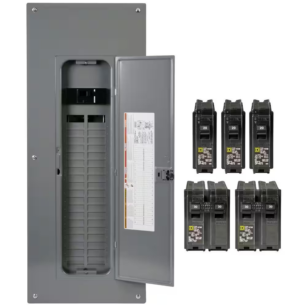 Square D Main Breaker 200 Amp 40-Space 80-Circuit Plug-On Neutral Load Center