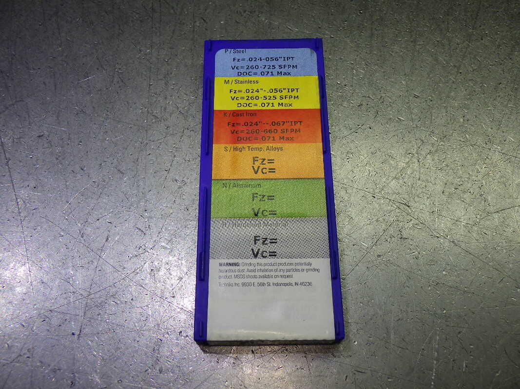 Techniks Carbide Inserts QTY10 SDMT120412-DM 202 (LOC2141B)