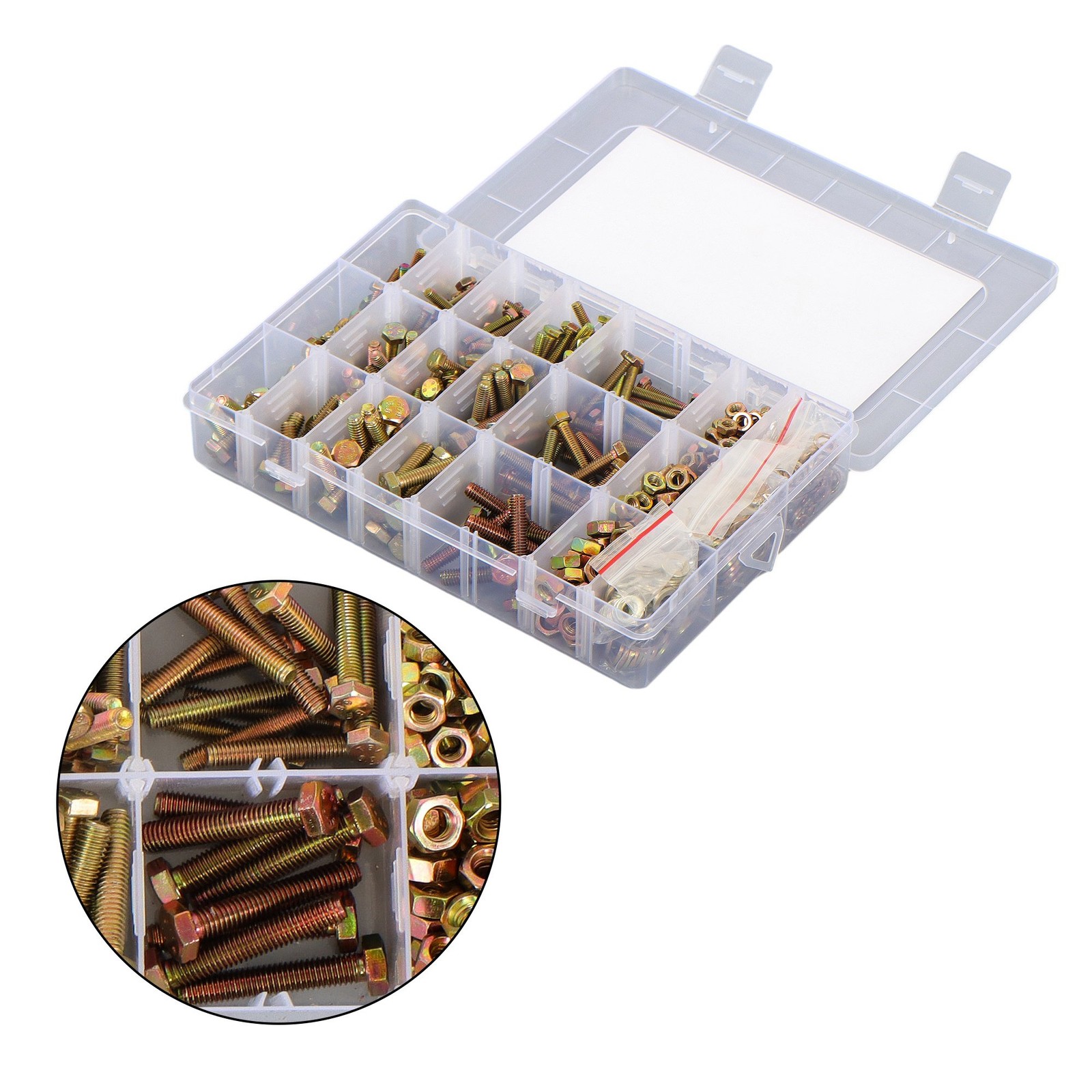 720PCS M4 M5 M6 BOLTS AND NUTS ASSORTMENT KIT GRADE 8.8 ALLOY STEEL HEX 15 SIZES