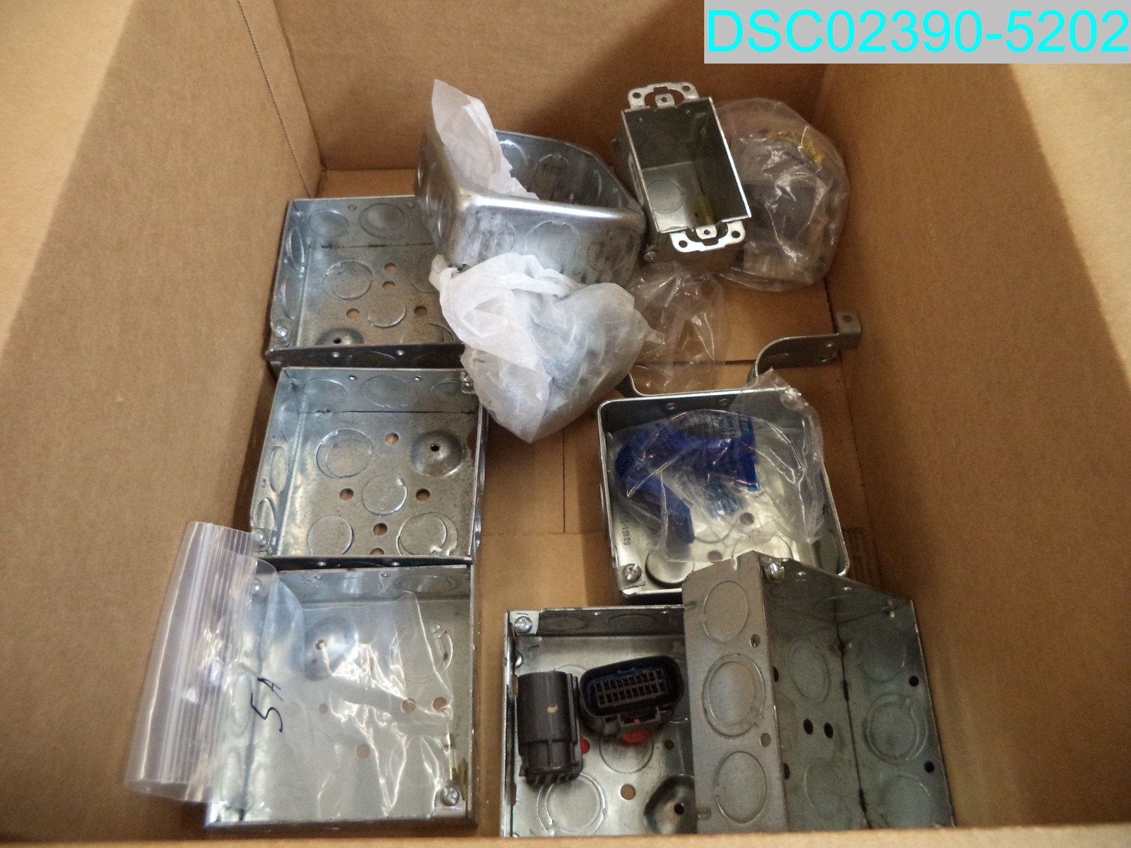 QTY=42 LBS: Mixed Lot of Electrical Supplies Fittings Boxes Conduit Fuses & More