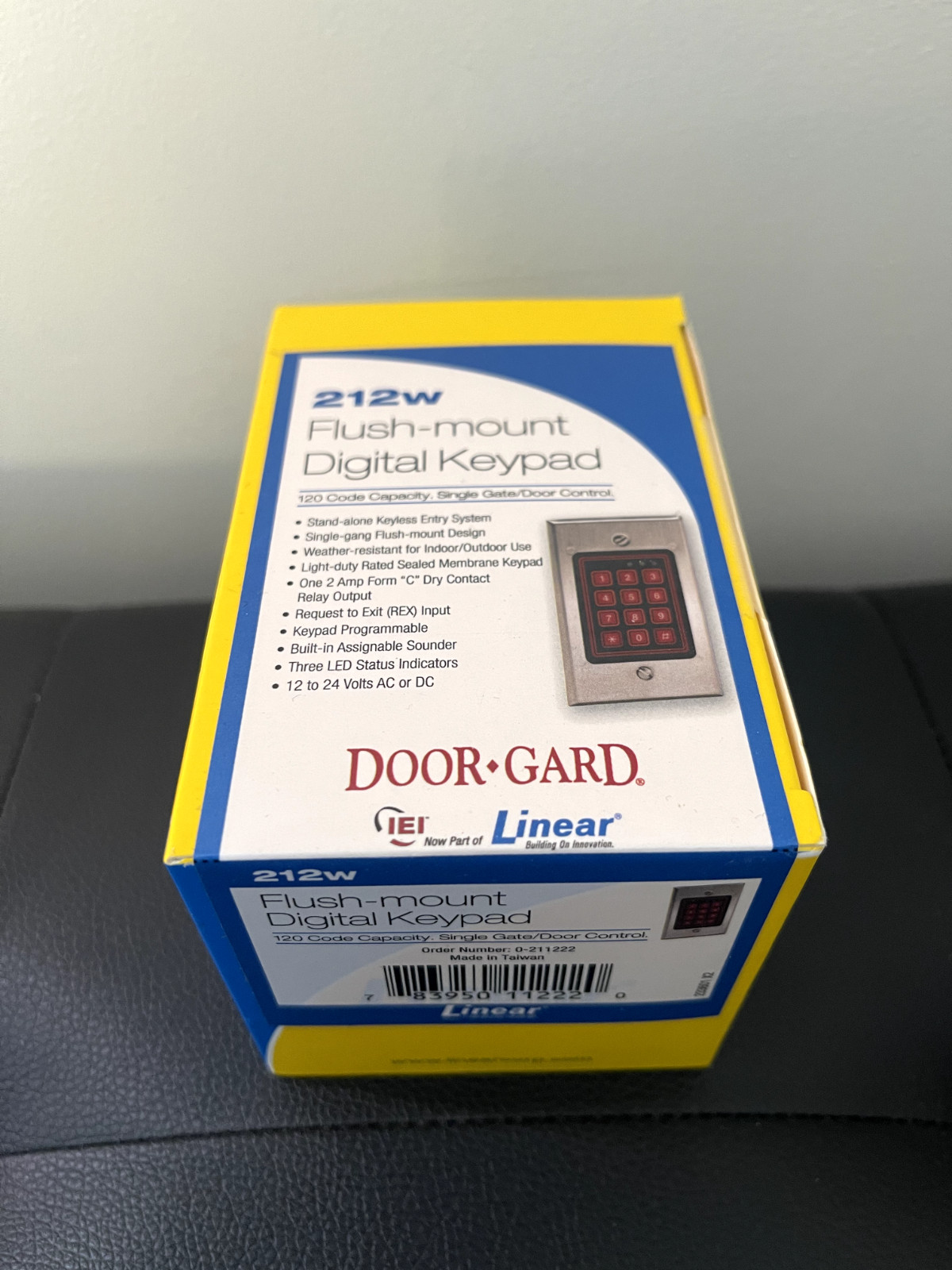 Keypad linear IEI 212w flush-mount 12/24V AC or DC Weather Resistant