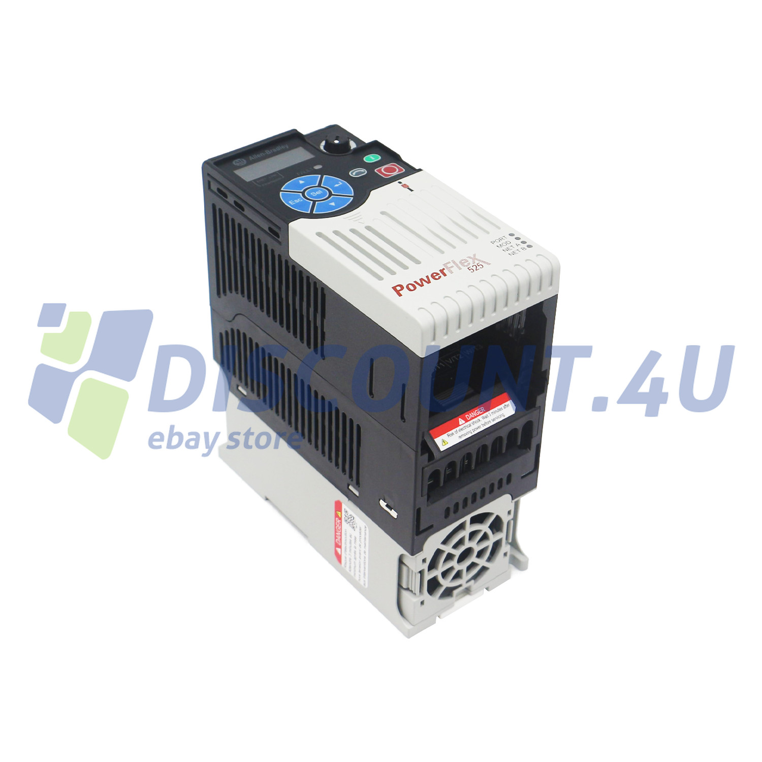 New Sealed Allen Bradley 25B-A2P5N104 Ser A PowerFlex 525 AC Drive 0.4kW 0.5Hp