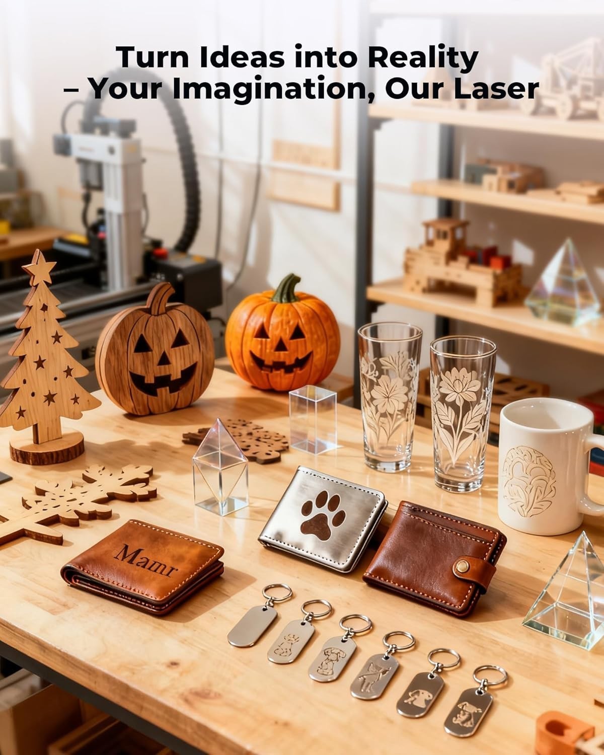Refurbished 6W Mini Laser Engraver, 130×130mm for Wood, Acrylic & Leather DIY