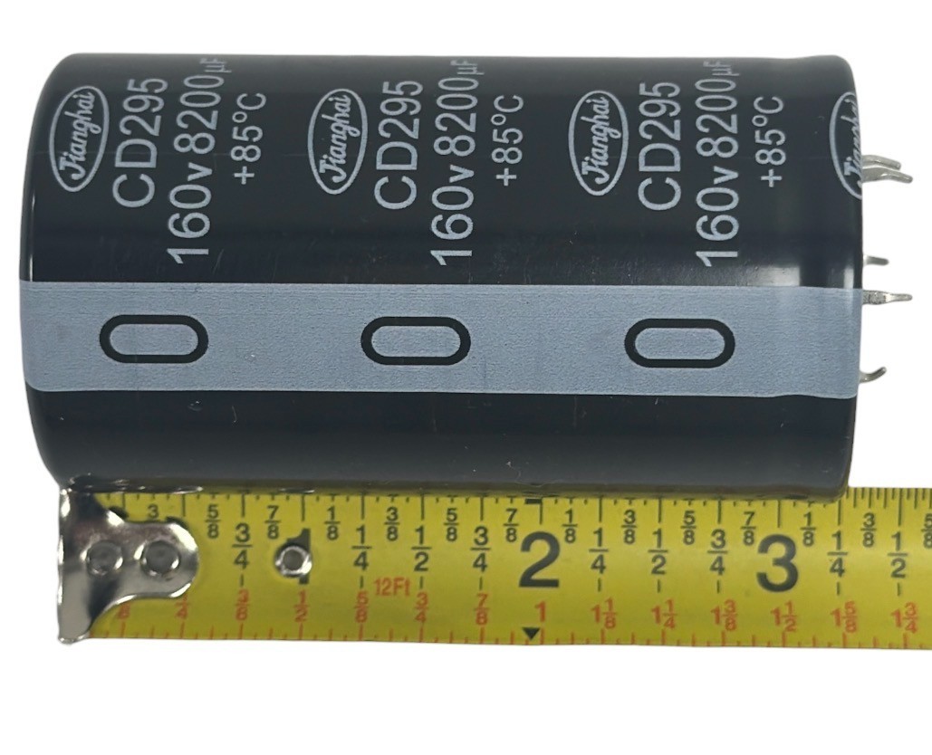 2 PACK Jianghai CD295 8200uF 160V Snap-In Electrolytic Capacitor ECS2CB822M 85°C