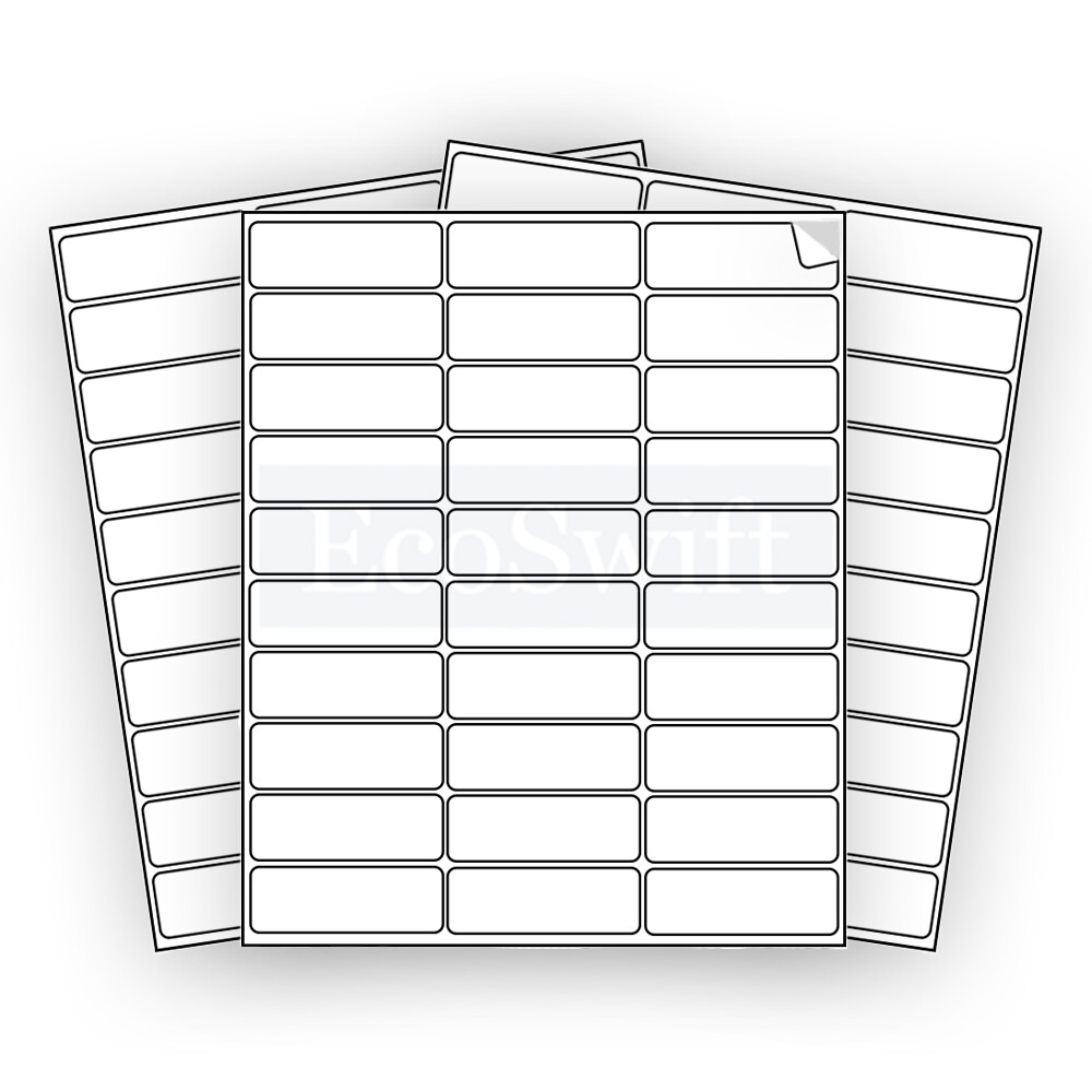 90000 2.625 x1 EcoSwift Laser Address Shipping Adhesive Labels 30/sheet 1 x2 5/8