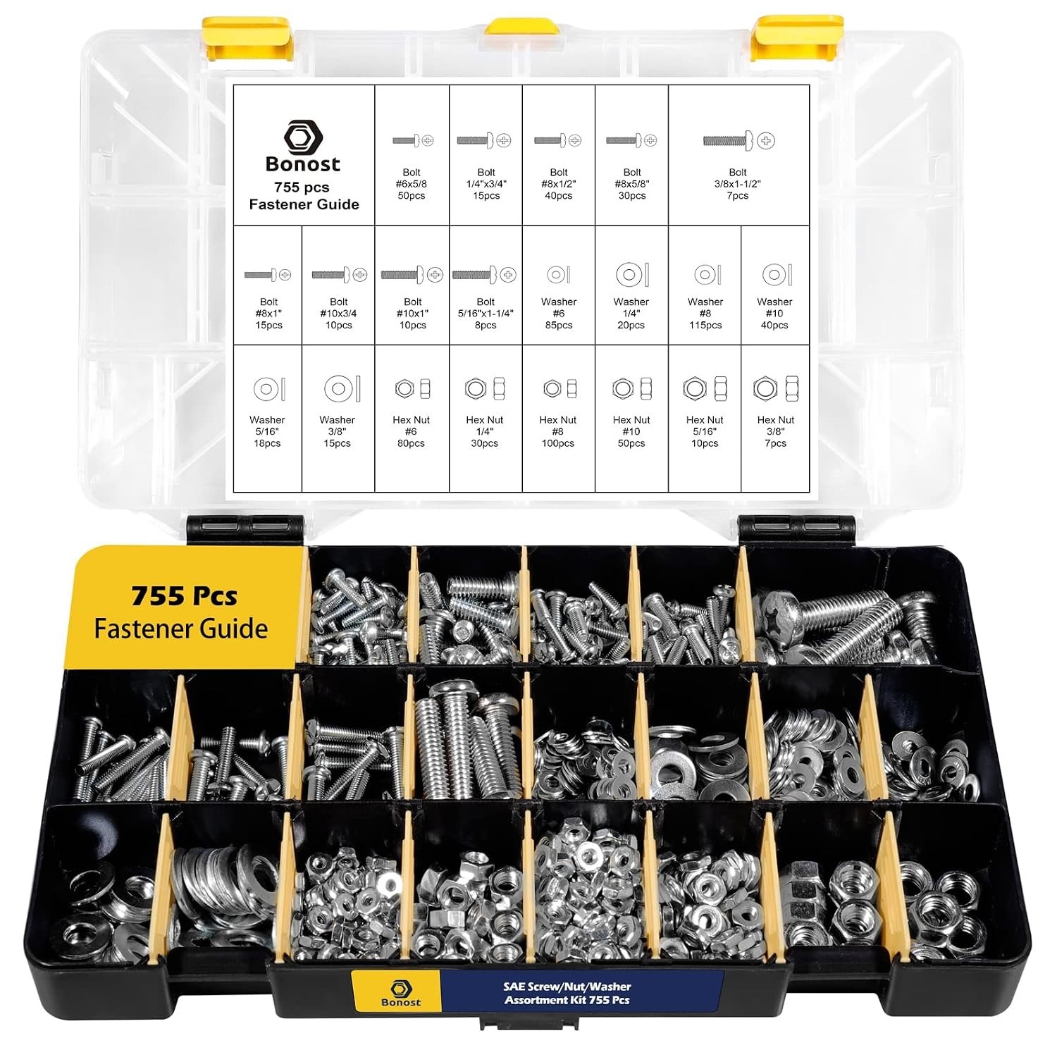 2300-Piece Nuts, Bolts, Washers Set – High-Quality Material